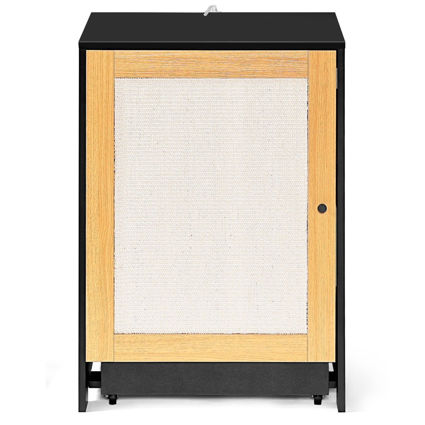 Elegant Cat Litter Box Enclosure with Sisal Door - Black