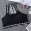Sport Cropped Top Bra Push Up Running Yoga Bra Cotton Letters Sport Tops For Women Gym Wear Solid Fitness Bra Women Sportswear - Korvel