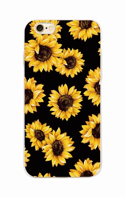 Floral Soft Clear Phone Case for iPhone & Samsung