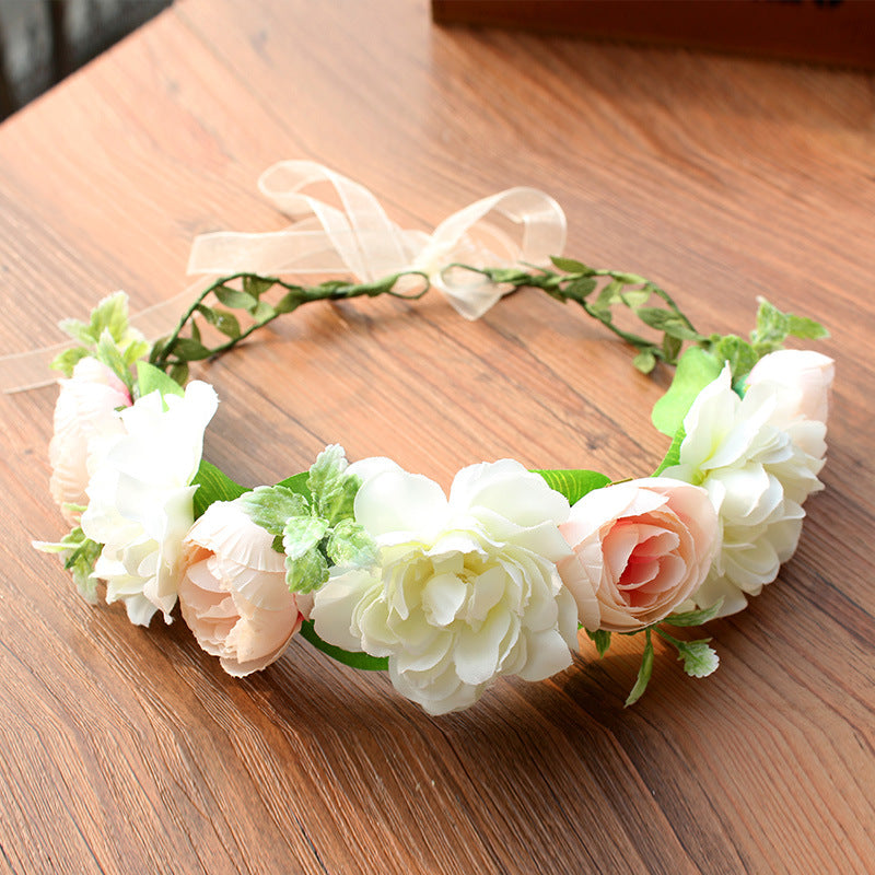 Accesorio para el cabello de guirnalda de flores hecha a mano para bodas