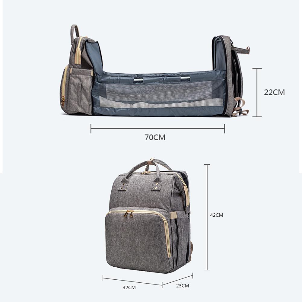 Mochila Convertible para Pañales de Bebé - Almacenamiento de Viaje Multiusos