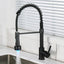 All copper spring faucet, kitchen sink with rotatable pull-out paint, black and gold dots - Korvel