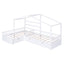 Twin Size House Platform Bed with Three Storage Drawers White - Korvel