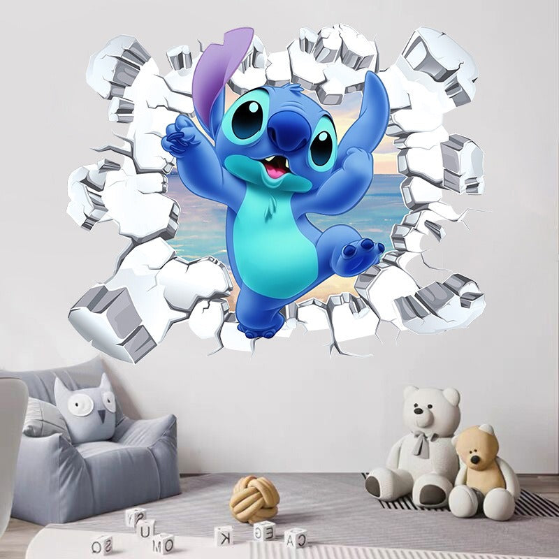 StarCraft Baby Stitch Wall Sticker Self Adhesive Picture Back Adhesive Cartoon Sticker Bedroom Dormitory Bedhead Wall Wallpaper - Korvel