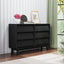 6 Drawer Double Dresser Features Vintage-style and Bevel Design - Korvel