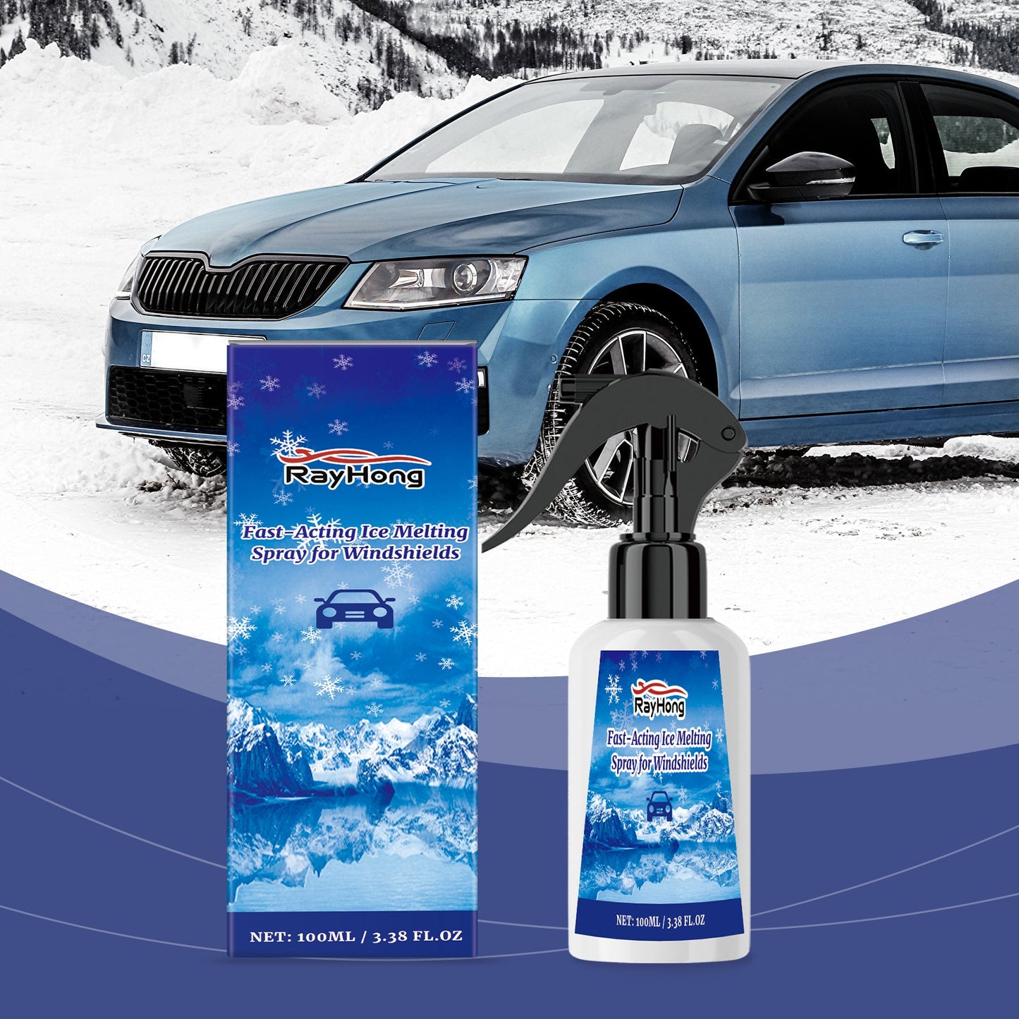 Spray Premium para Desempañar y Deshelar Parabrisas de Automóvil