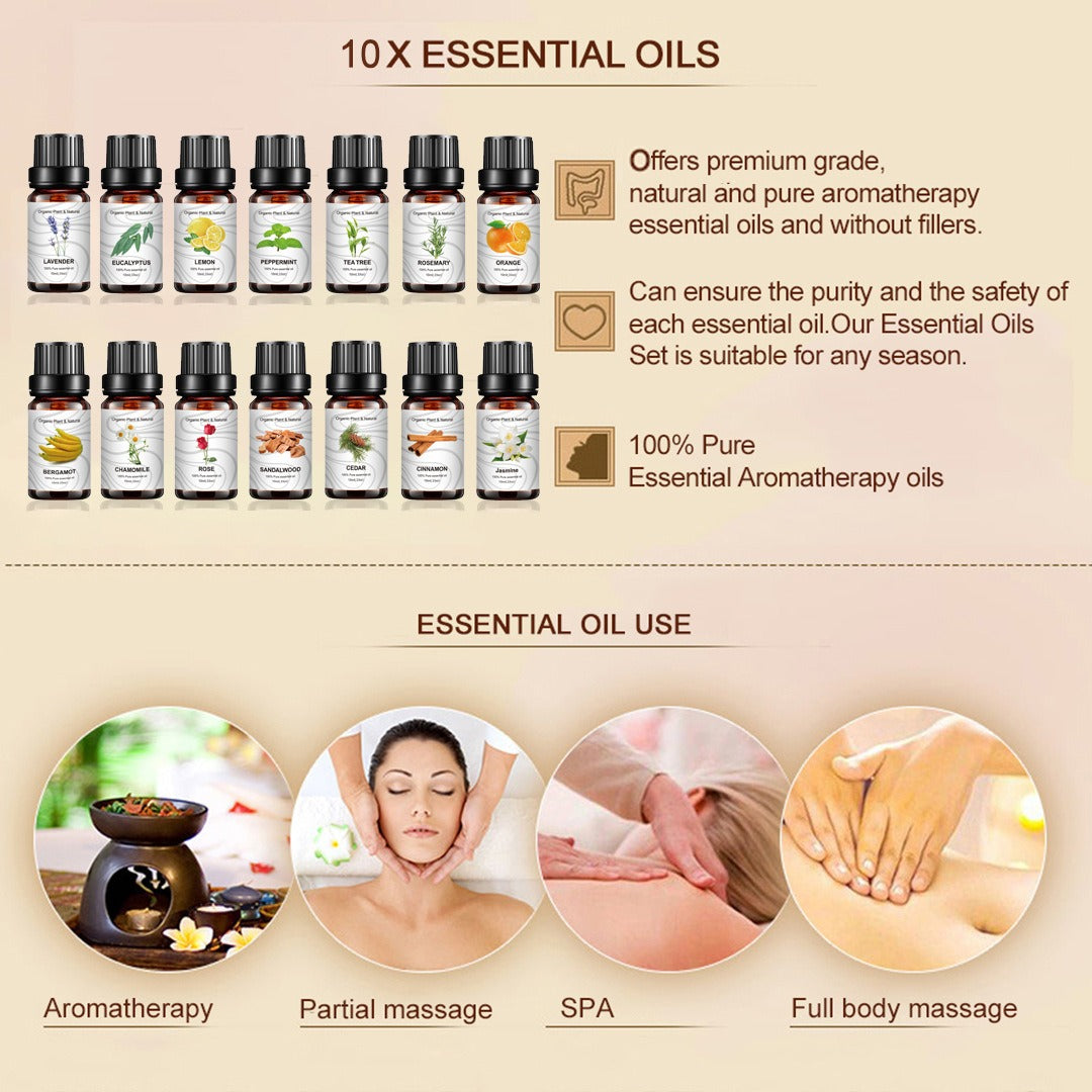 14 Piece Cross border Unilateral Essential Oil Set Box Unisex 14 Pack Body Set 10ml - Korvel