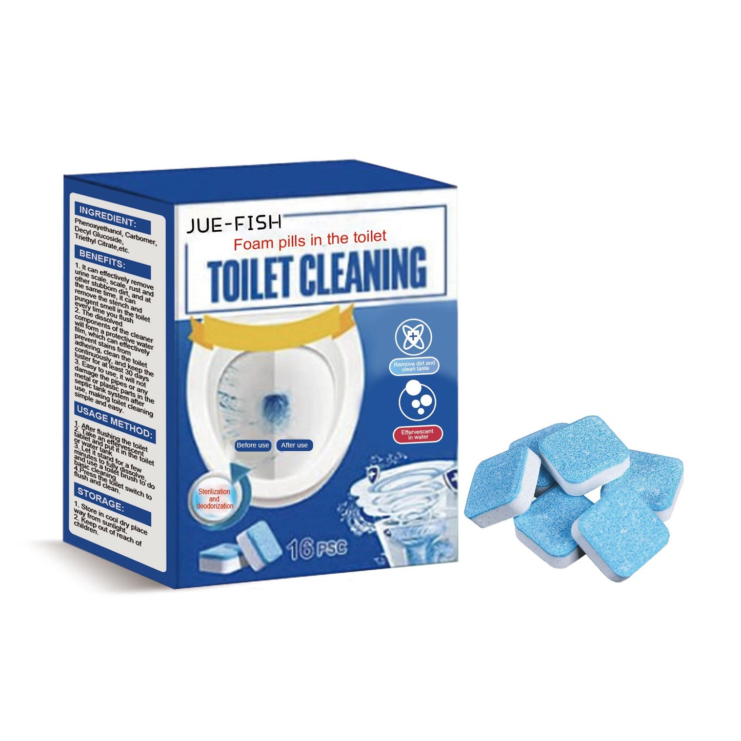 Effervescent Toilet Cleaning Tablets
