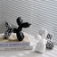 New black and white plaid balloon dog ornaments creative TV cabinet wine cabinet living room porch resin crafts - Korvel