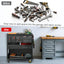3-Tier Adjustable Rolling Tool Cart | Garage & Workshop Organizer w/ Steel Pegboard - Korvel