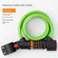1.2M/1.8M Bike Lock Anti-theft 5 Digit Combination Password Security Lock With LED Light MTB Road Bike Steel Cable Bicycle Lock - Korvel