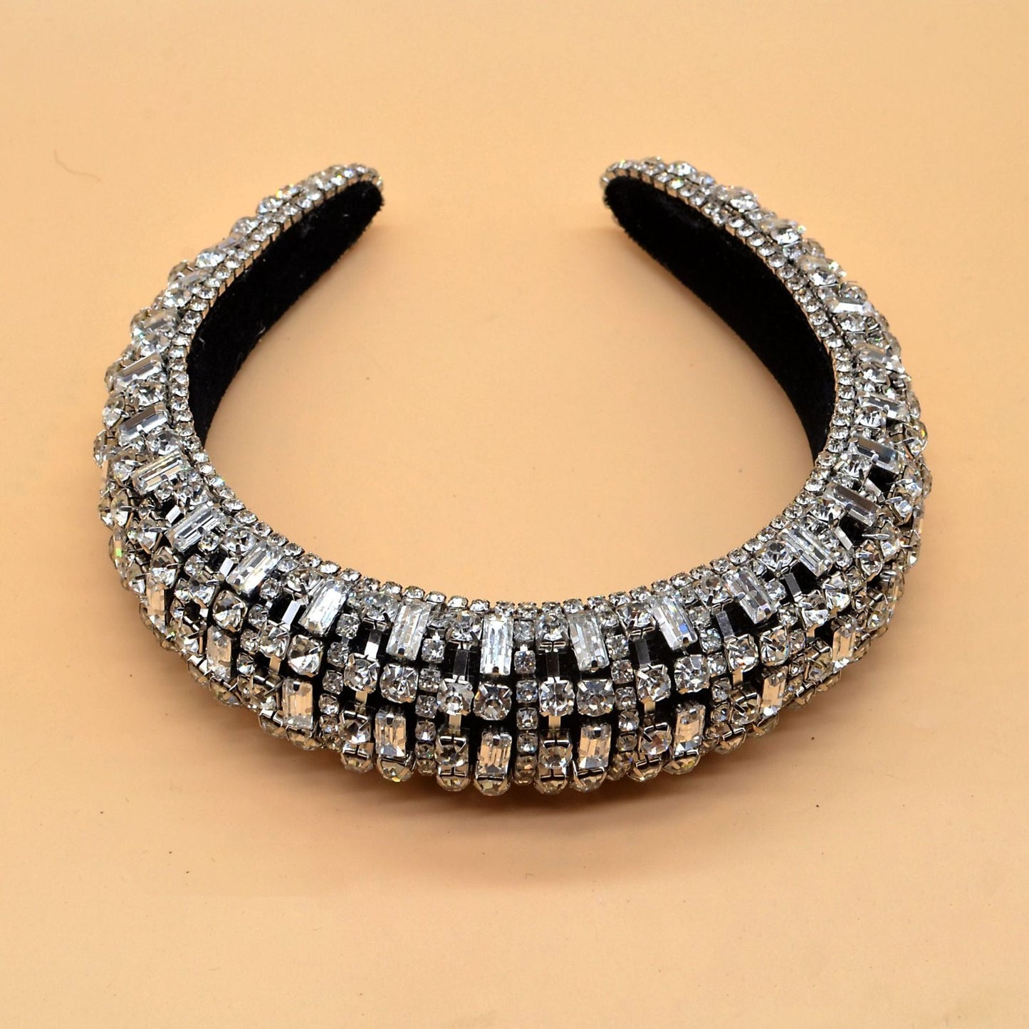 Luxury Sparkly Full Crystal Pearl Baroque Headband