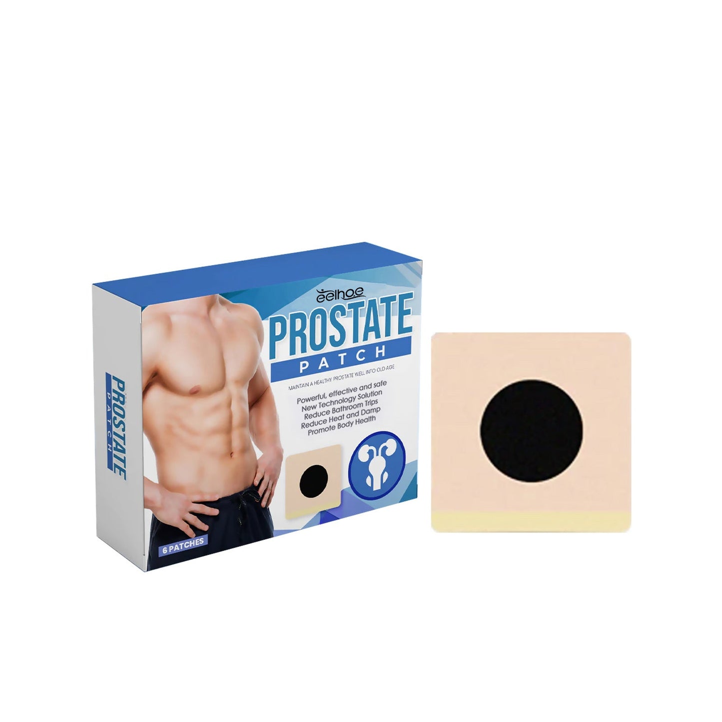 Prostate Patches, Men's Body Toning Care To Relieve Itching Discomfort Health Care Belly Button Patch - Korvel