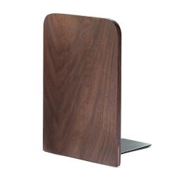 Solid beech wood book end natural wood walnut bookend home storage bookshelf decor bookstop natural wood crafts - Korvel