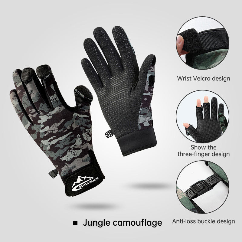 Premium Outdoor Fishing Gloves for Men - Three-Finger Design