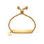 Stainless steel personalized engraved three color curved bracelet simple and personalized women's bracelet - Korvel
