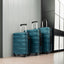 Hardshell Luggage Sets 3 Pcs Spinner Suitcase with TSA Lock Lightweight 20''24''28'' Navy + ABS - Korvel