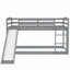 Twin over Twin Bunk Bed with Convertible Slide and Ladder Gray - Korvel