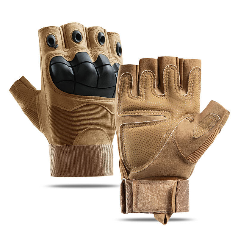Tactical half-finger gloves men's soft shell protective microfiber special forces military fans sports cycling outdoor - Korvel
