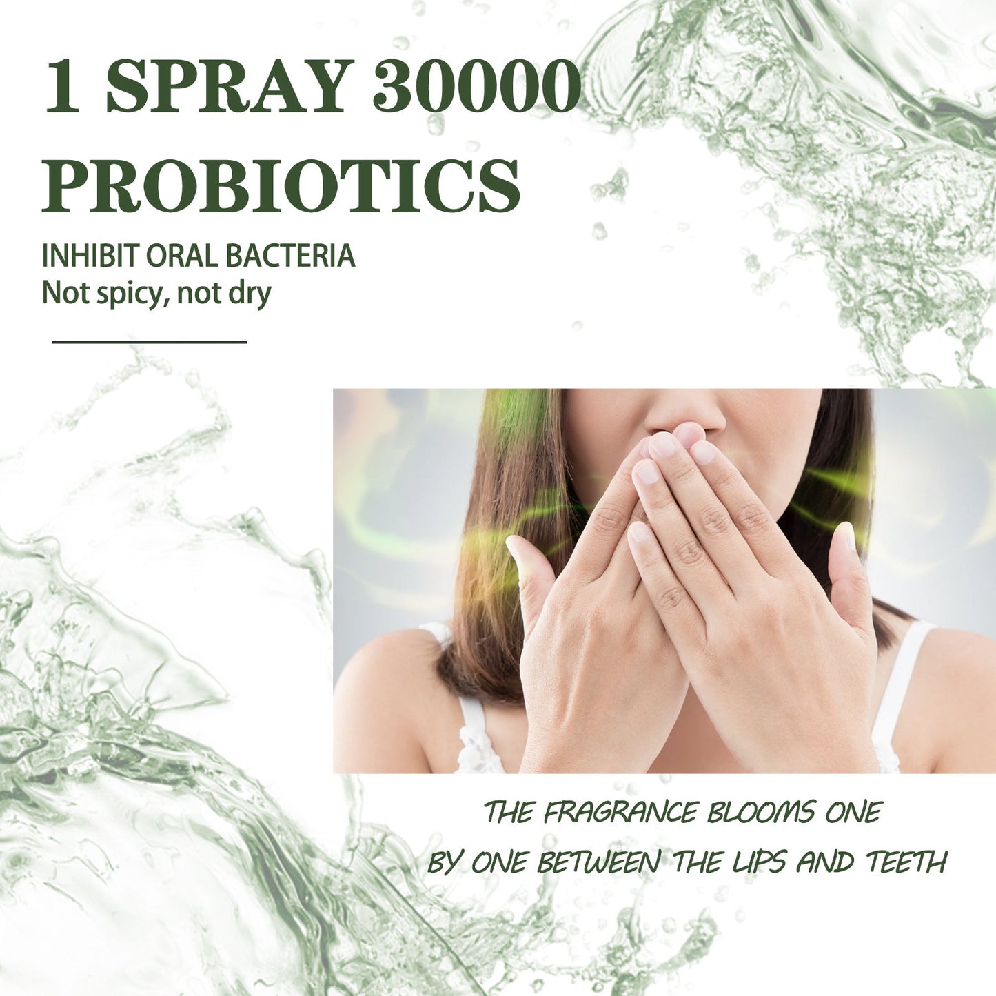 Spray rafraîchissant pour l'haleine probiotique pour une fraîcheur durable