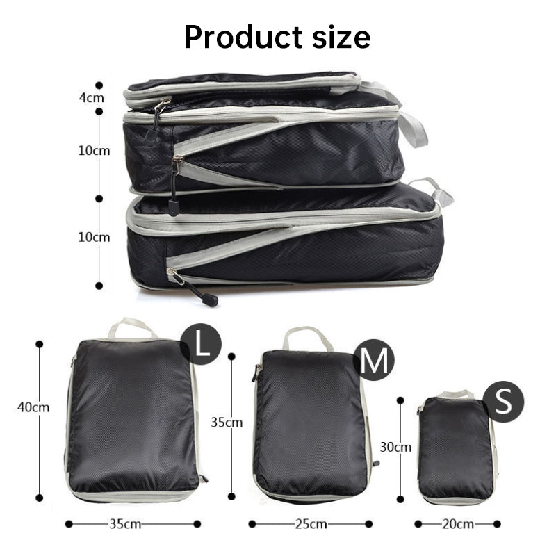 Travel compression packing cubes – ultralight, expandable, for luggage organization - Korvel