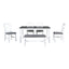 TOPMAX 6-Piece Wood Dining Table Set - Farmhouse Style
