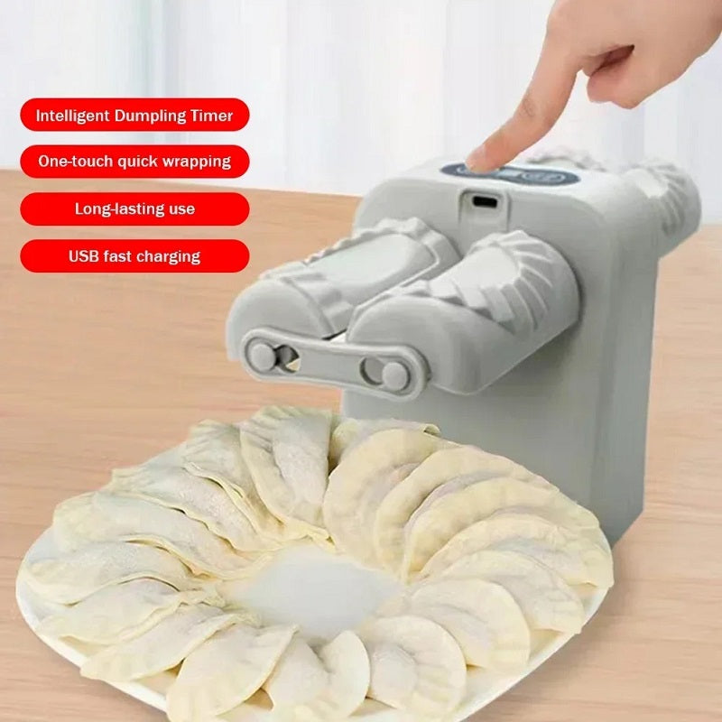 Fully Automatic Electric Dumpling Artifact Kitchen Household Double Head Automatic Manual Press Type Pierogi Maker Mould Machine - Korvel
