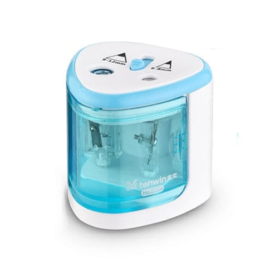 New Automatic pencil sharpener Two-hole Electric Switch Pencil Sharpener stationery Home Office School Supplies - Korvel