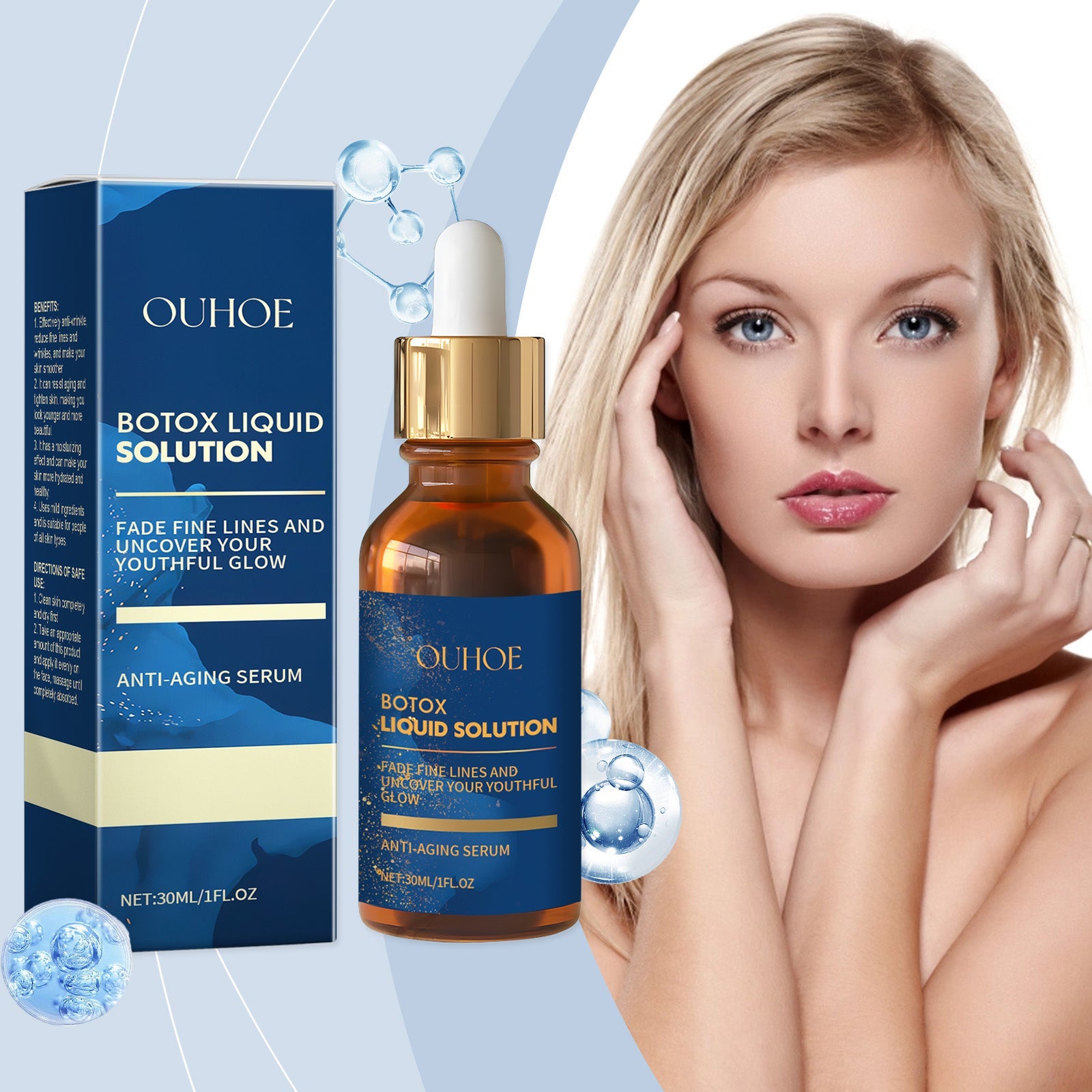 Ouhoe Facial Moisturizing Essence Soft Skin Brightening Facial Skin Moisturizing And Firming Skin Care Essence - Korvel