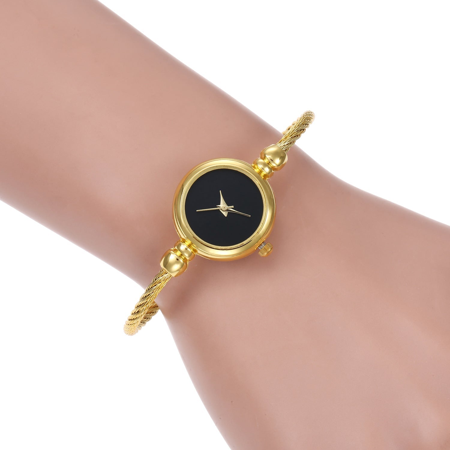 Ladies' alloy steel wire rope bracelet watch chic style fresh student casual fashion watch women's style - Korvel