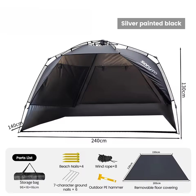 Premium Outdoor 3-4 Person Quick-Set Pop-Up Tent