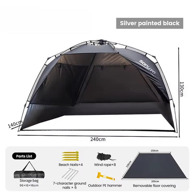 Premium Outdoor 3-4 Person Quick-Set Pop-Up Tent