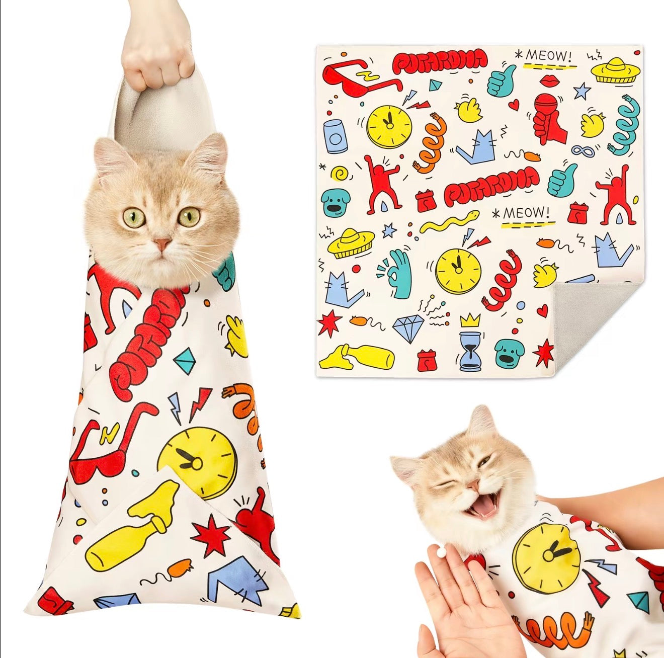 CatCalm Grooming Wrap - Secure & Comfortable Cat Restraint