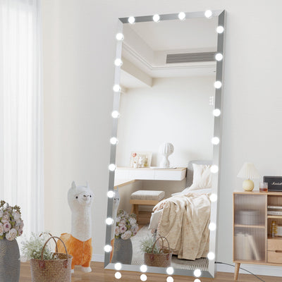 72x32 Inch Hollywood Full Body Mirror with Touch Control Lighting