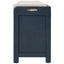TREXM Storage Bench with Removable Basket and 2 Drawers, Fully Assembled Shoe Bench with Removable Cushion (Navy) - Korvel