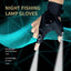 LED rechargeable fishing gloves with high elasticity, anti slip repair, lighting, luminous finger cots - Korvel