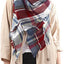Premium Oversized Women's Scarf in Grey and Brown