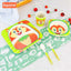 5pcs/set Children Baby Bamboo Fiber Tableware Baby Tableware Set Cartoon Animal Tableware Aet - Korvel