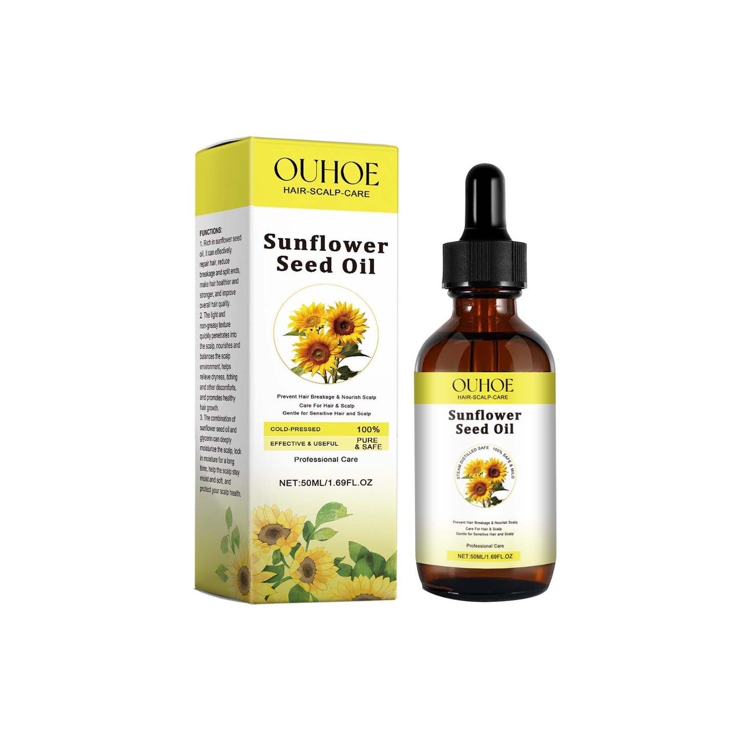 Aceite Esencial para el Cuidado del Cabello con Aceite de Girasol Premium