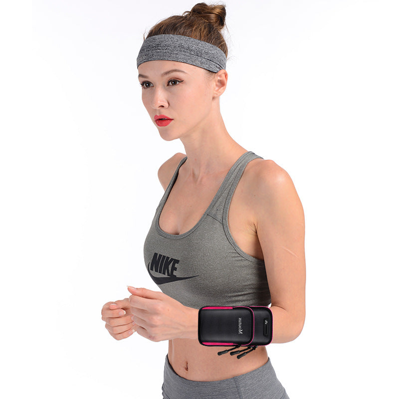 Running phone arm bag men's and women's fitness equipment outdoor handbag wrist bag apple x arm bag sports phone arm cover - Korvel