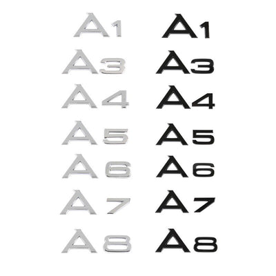 Autocollants de logo Audi Premium pour modèles A3, A4, A5, A6, A8