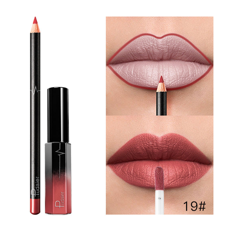 Pudaier 36 Color Matte Lip Gloss & Liner Set