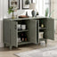 Buffet de rangement TREXM gris antique à 4 portes avec étagères réglables