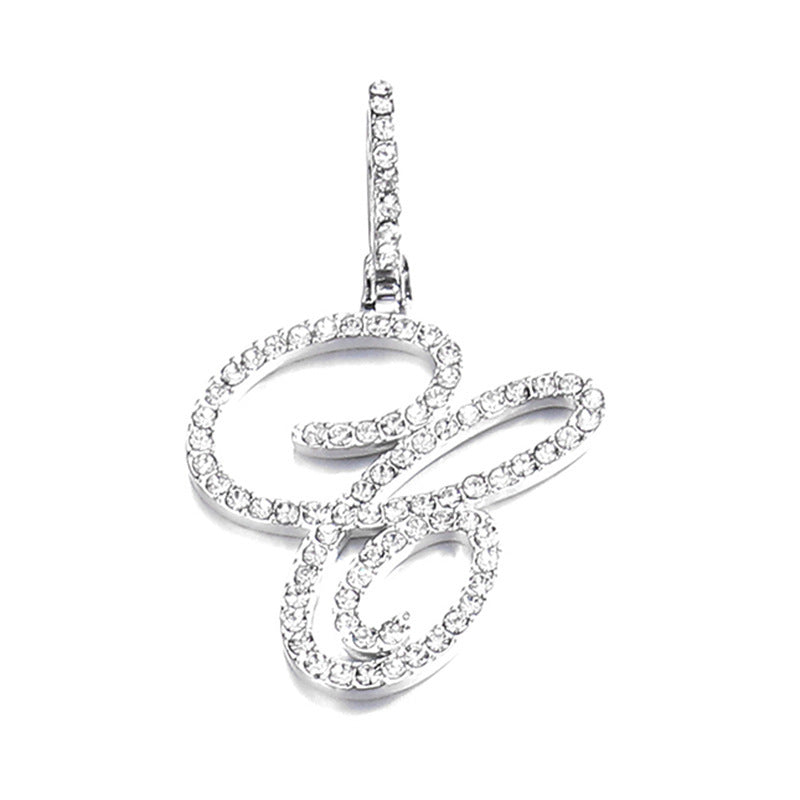 Hip Hop Grass Letter Pendant with Cuban Chain