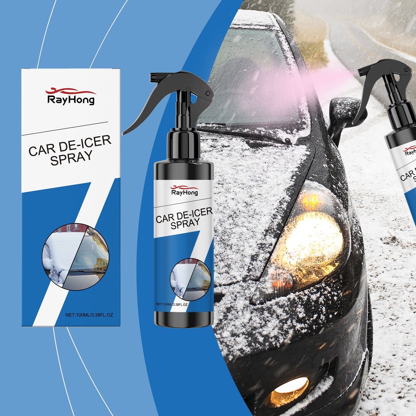 Premium Car De-Icer Spray for Quick Frost Removal