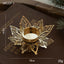 Christmas Golden Iron Candlestick Desktop Decoration Christmas Day Snowflake Decorations Table Arrangement - Korvel