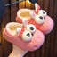 Autumn and winter baby cotton slippers for boys and girls, warm and plush bag with cotton cover and waterproof large, medium, and small children cotton slippers - Korvel