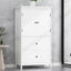 Bathroom Storage Cabinet, Cabinet with Two Doors and Drawers, Adjustable Shelf, MDF Board, White - Korvel