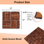Acacia interlocking deck tile grid pattern, 10 pieces of 12 inch x 12 inch square brown Acacia hardwood outdoor flooring - Korvel