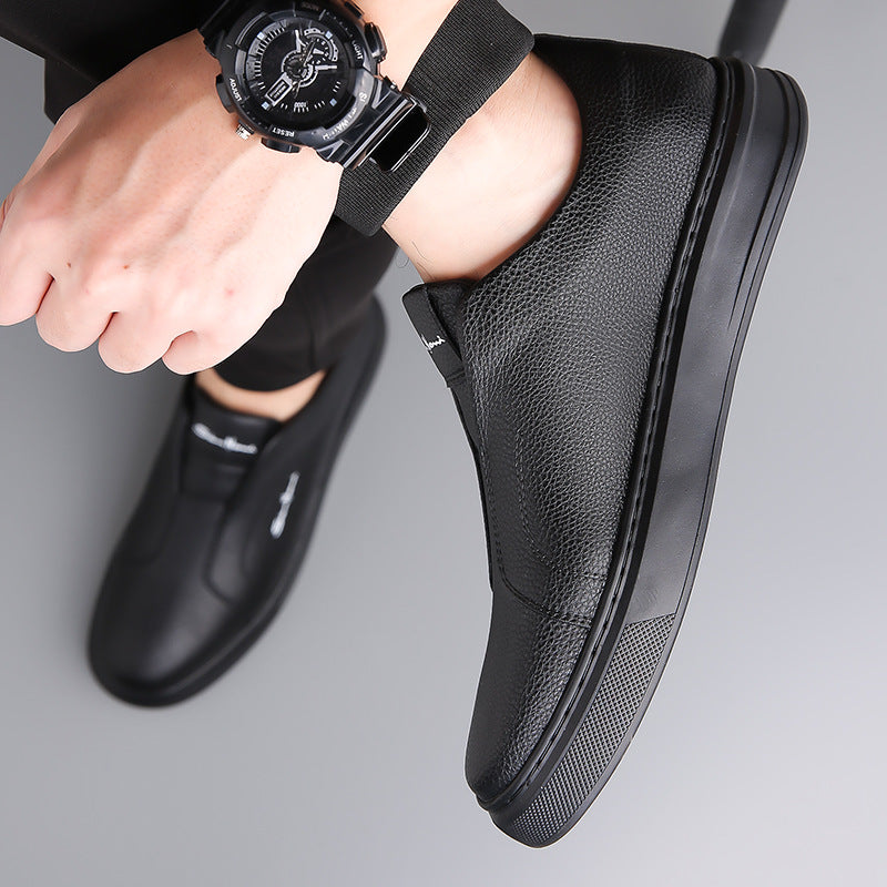 Sneakers with a casual style and anti slip lace up flat bottom with soft sole and soft surface can be easily kicked with one foot - Korvel